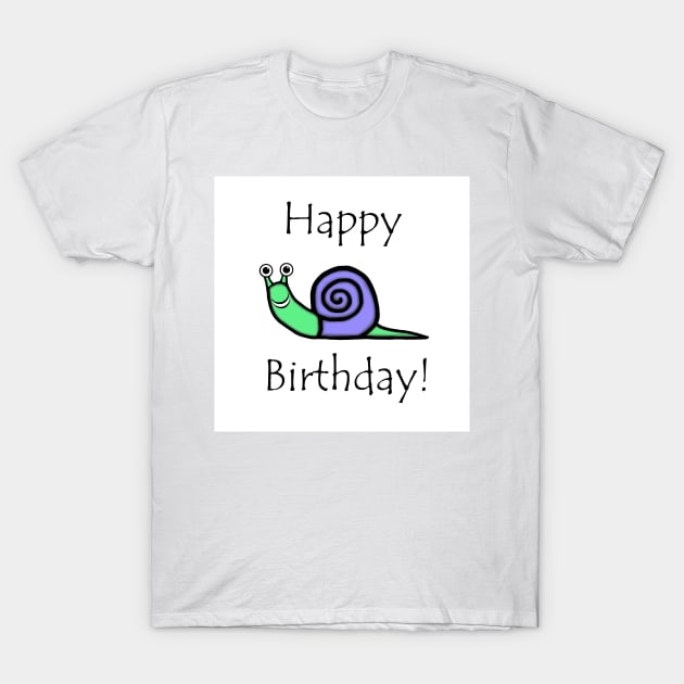 Birthday Snail T-Shirt by BlakCircleGirl